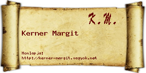 Kerner Margit névjegykártya